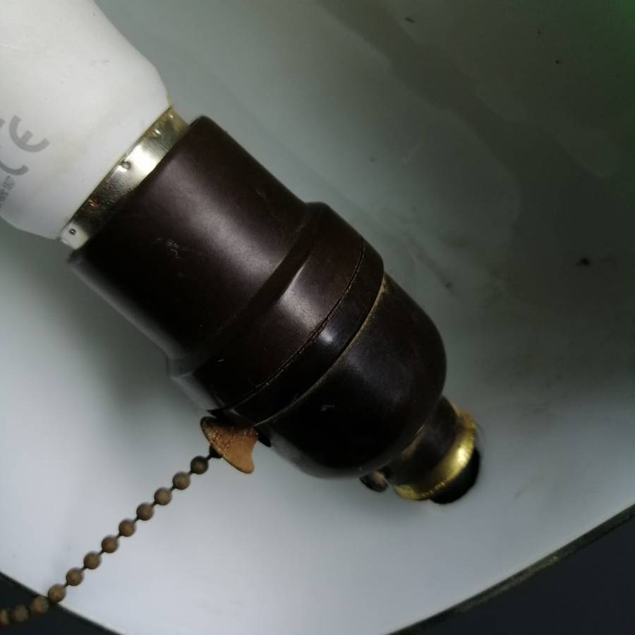 Original Vintage Brass and Green Glass Bankers Lamp, Working!!!