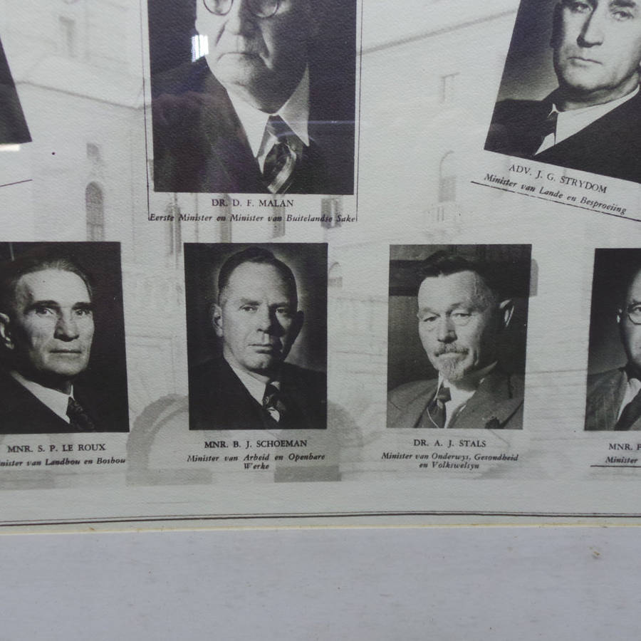Rare Find!!! Vintage Framed "Die Nationale Kabinet 1948" 650 mm x 550mm