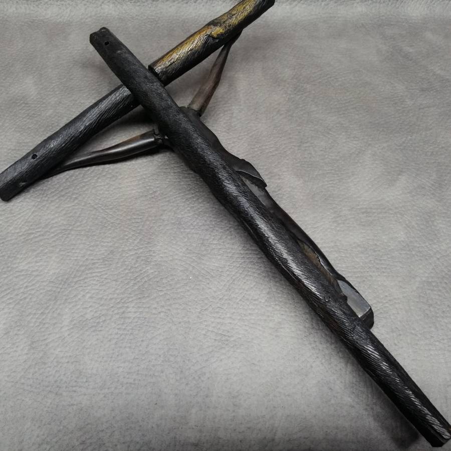 Fantastic!!! Large Detailed Hand Carved Dark Wood Crucifix!!
