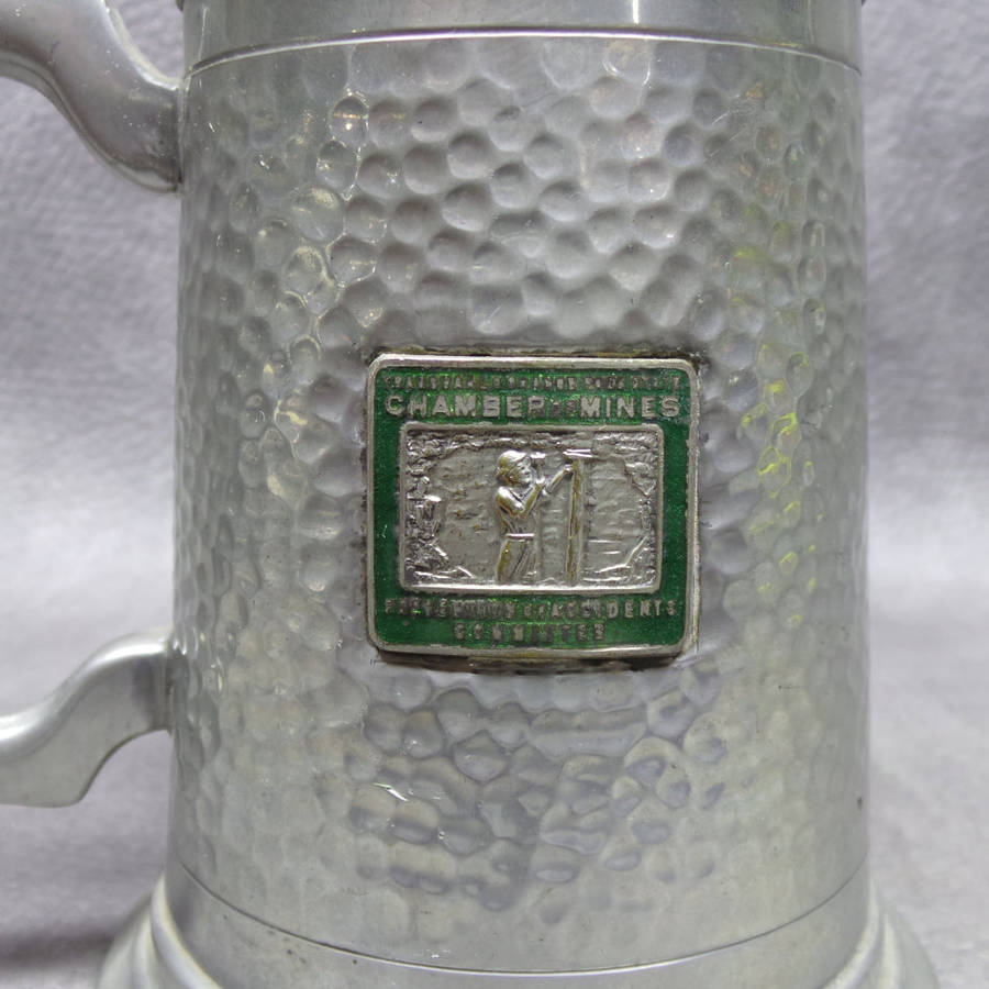 Original Hammered Seranco Pewter Beer Tankard - Chamber of Mines