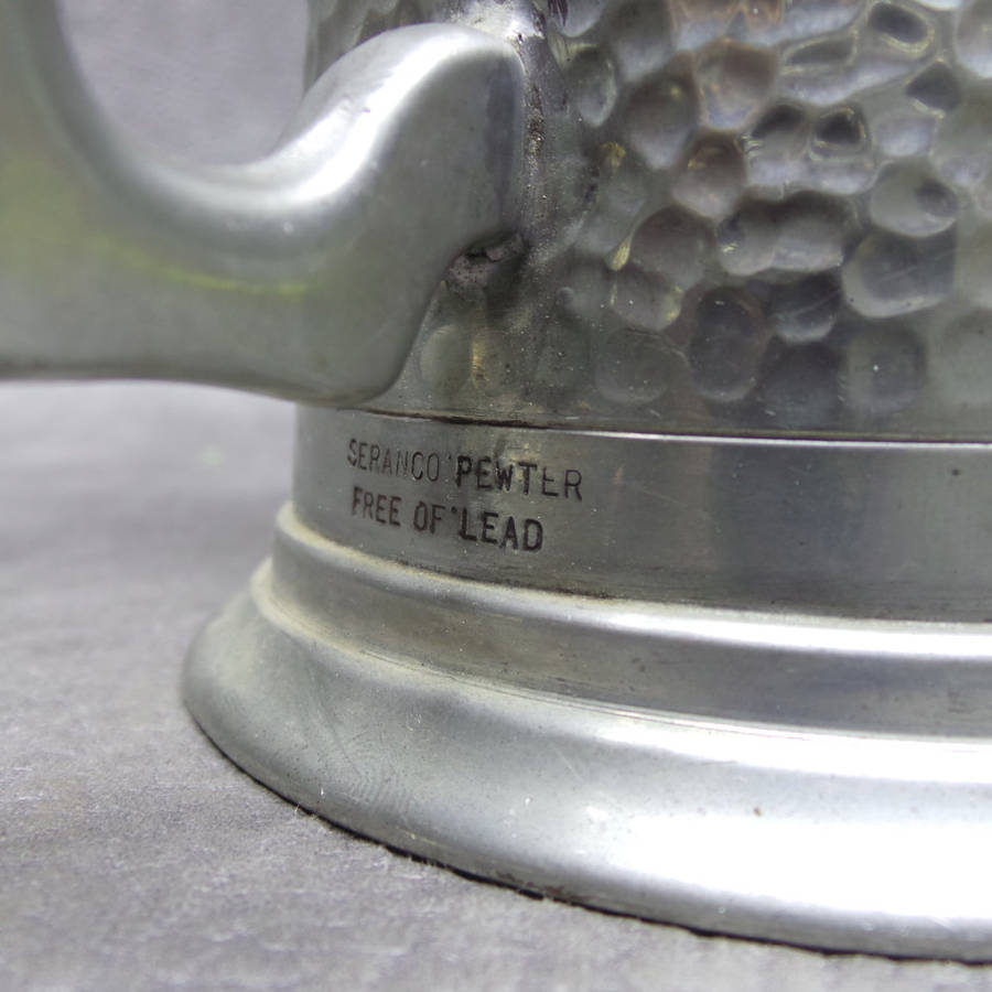 Original Hammered Seranco Pewter Beer Tankard - Chamber of Mines