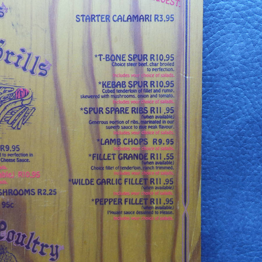 FANTASTIC!!! Original Red Eagle Spur Menu!!! Check Out The Prices!!!