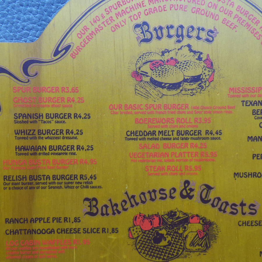 FANTASTIC!!! Original Red Eagle Spur Menu!!! Check Out The Prices!!!