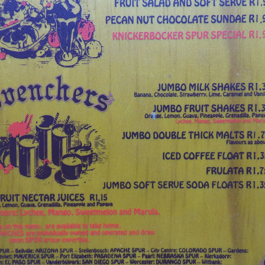 FANTASTIC!!! Original Red Eagle Spur Menu!!! Check Out The Prices!!!