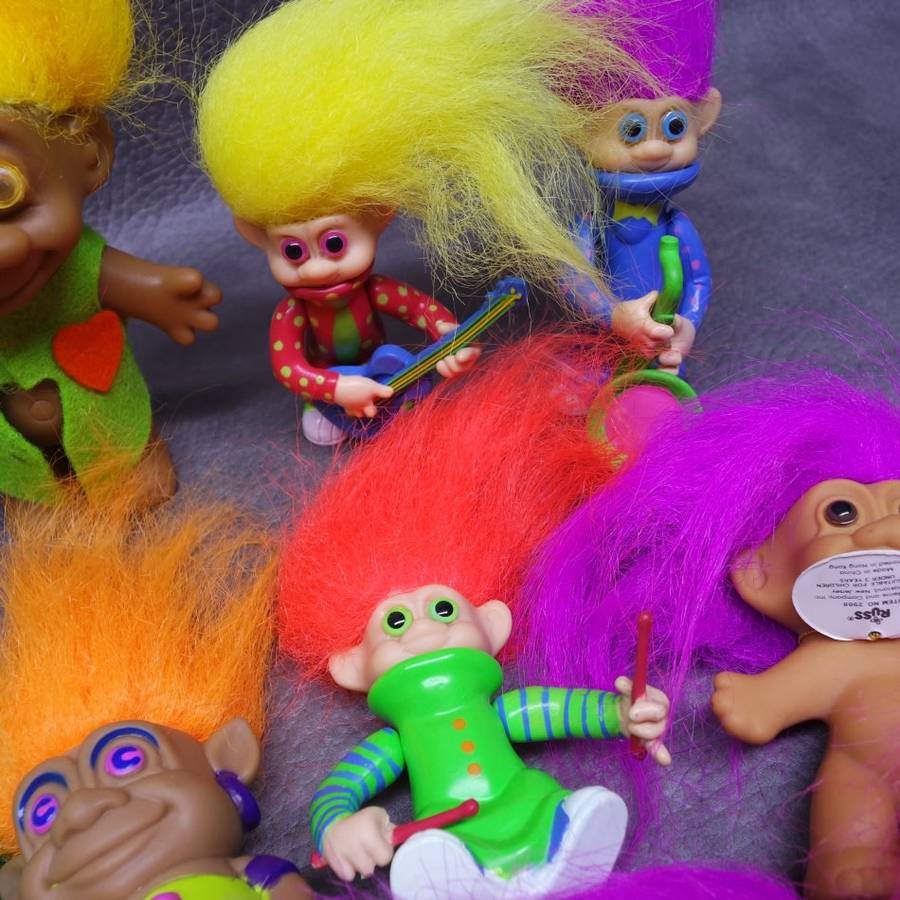 Rare Collection of Original Vintage Troll Dolls!!! Bid For All!!