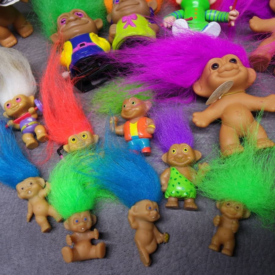 Rare Collection of Original Vintage Troll Dolls!!! Bid For All!!