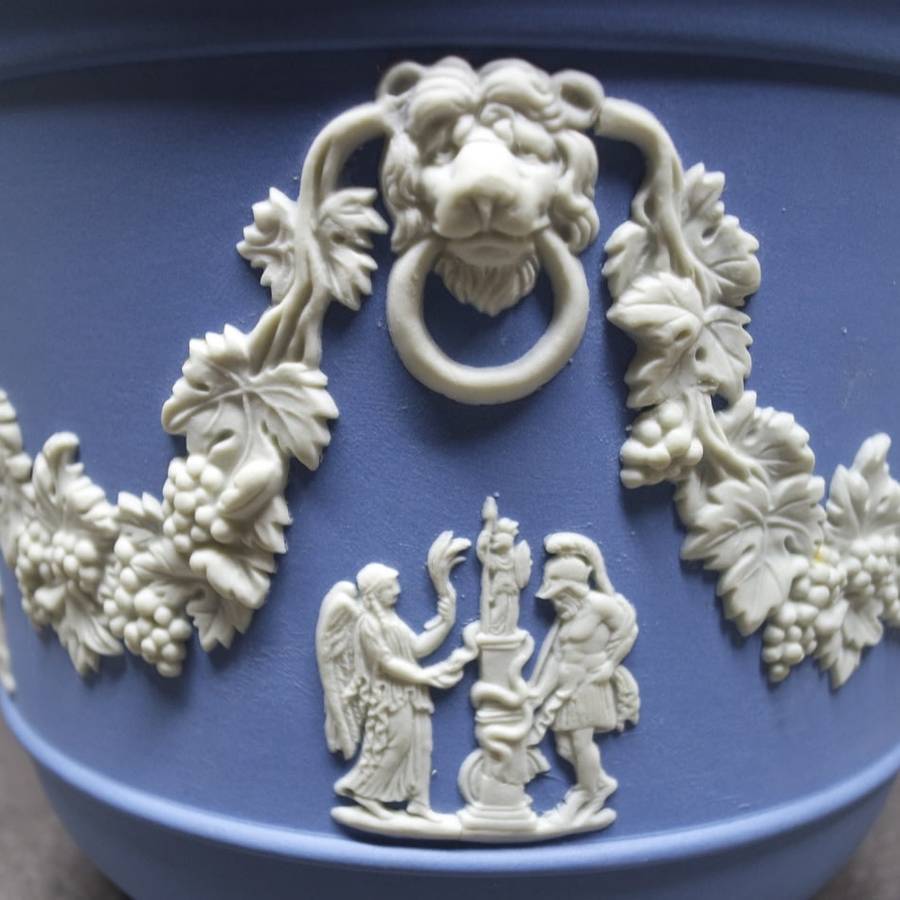 Fantastic!!! Near Mint Wedgewood Blue and White Pot/Planter!!