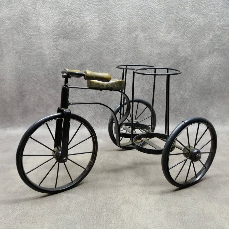 Large Metal and Wood Vintage Bicycle Bottle Carrier!!!