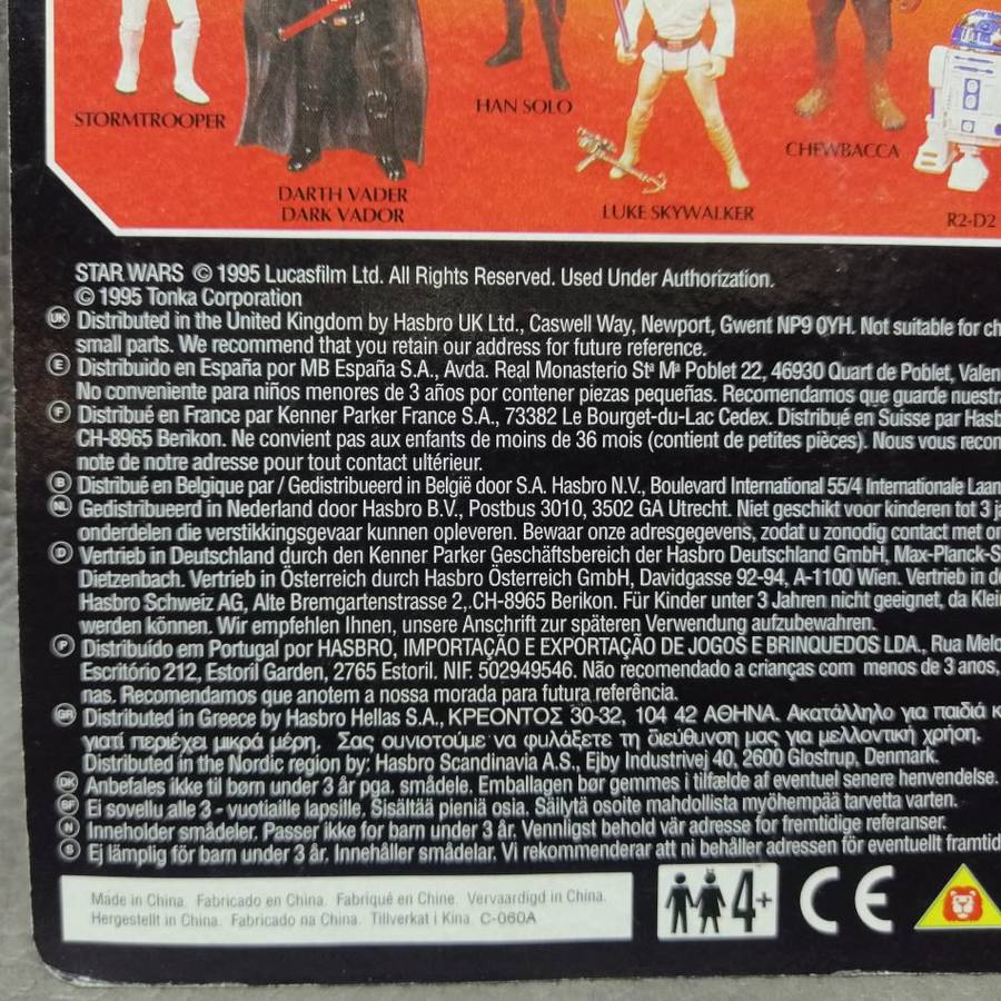 Original 1995 Vintage Carded Star Wars Luke Skywalker Figurine !!!