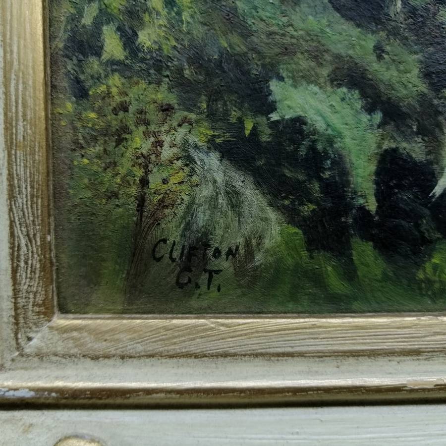 Framed Antique Oil on Board South African Clifton CT Landscape Scenes By M.E Wells  450 x 340