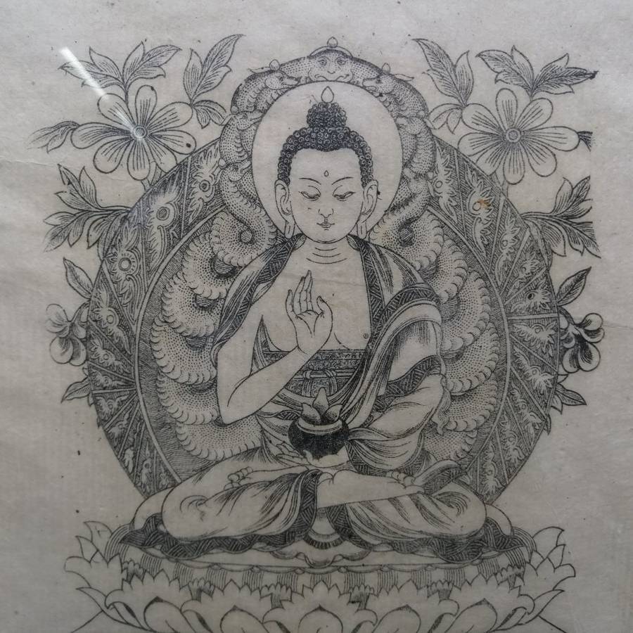 Fantastic!!! Detailed Oriental Mono Block Print on Thin Silk Paper!!! 500mm x 410mm (3)