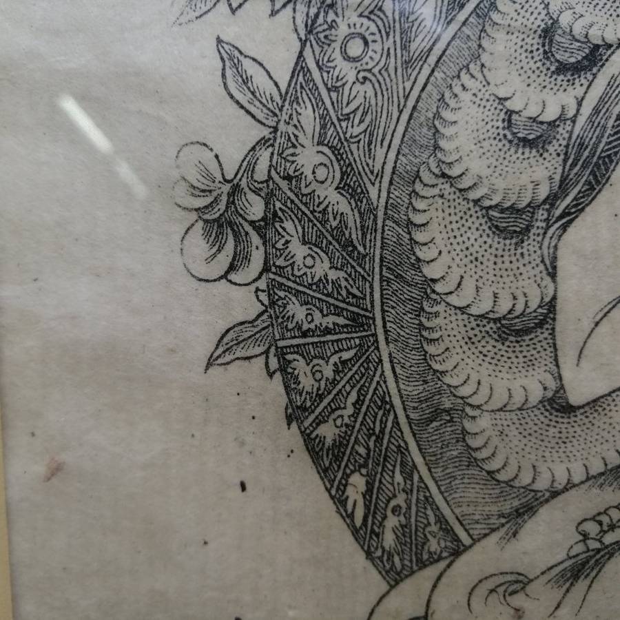 Fantastic!!! Detailed Oriental Mono Block Print on Thin Silk Paper!!! 500mm x 410mm (3)