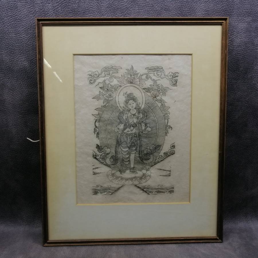 Fantastic!!! Detailed Oriental Mono Block Print on Thin Silk Paper!!! 500mm x 410mm (4)