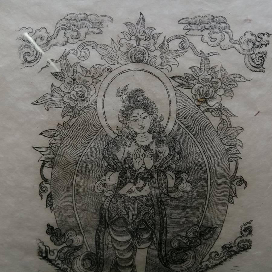 Fantastic!!! Detailed Oriental Mono Block Print on Thin Silk Paper!!! 500mm x 410mm (4)