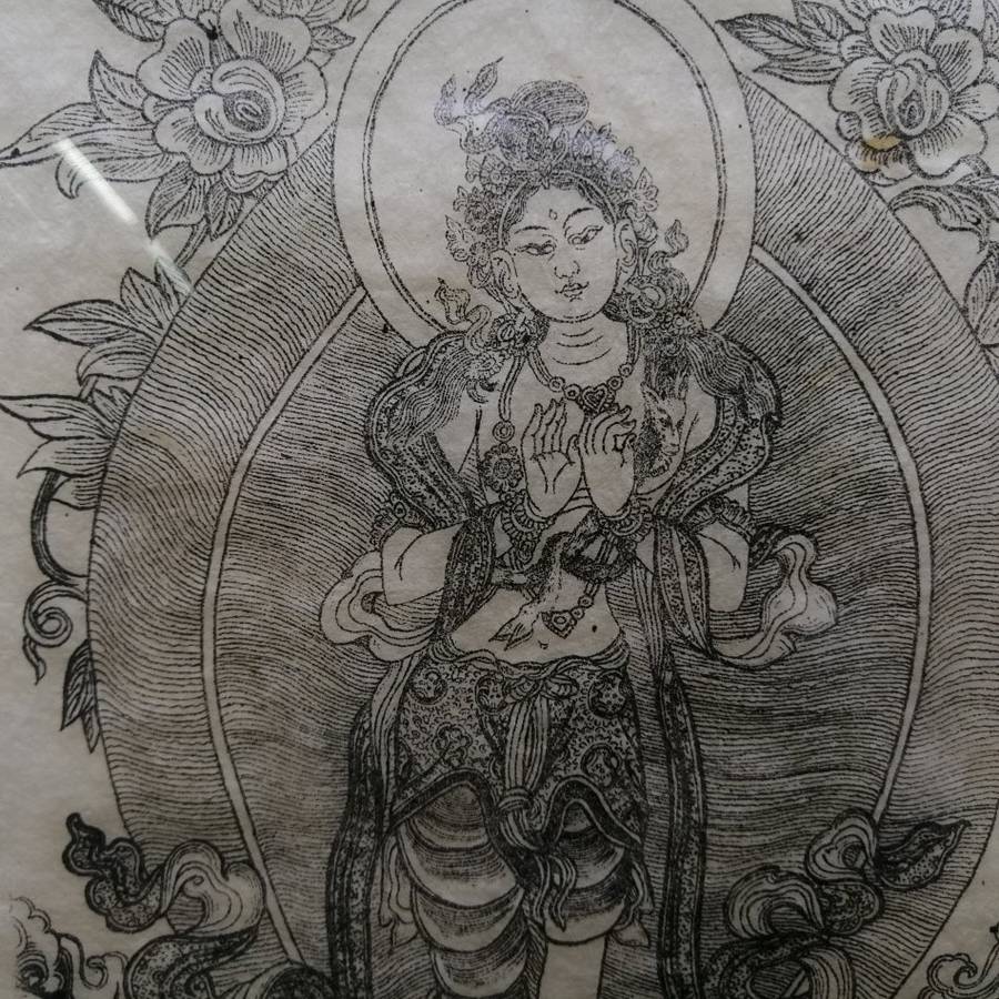Fantastic!!! Detailed Oriental Mono Block Print on Thin Silk Paper!!! 500mm x 410mm (4)