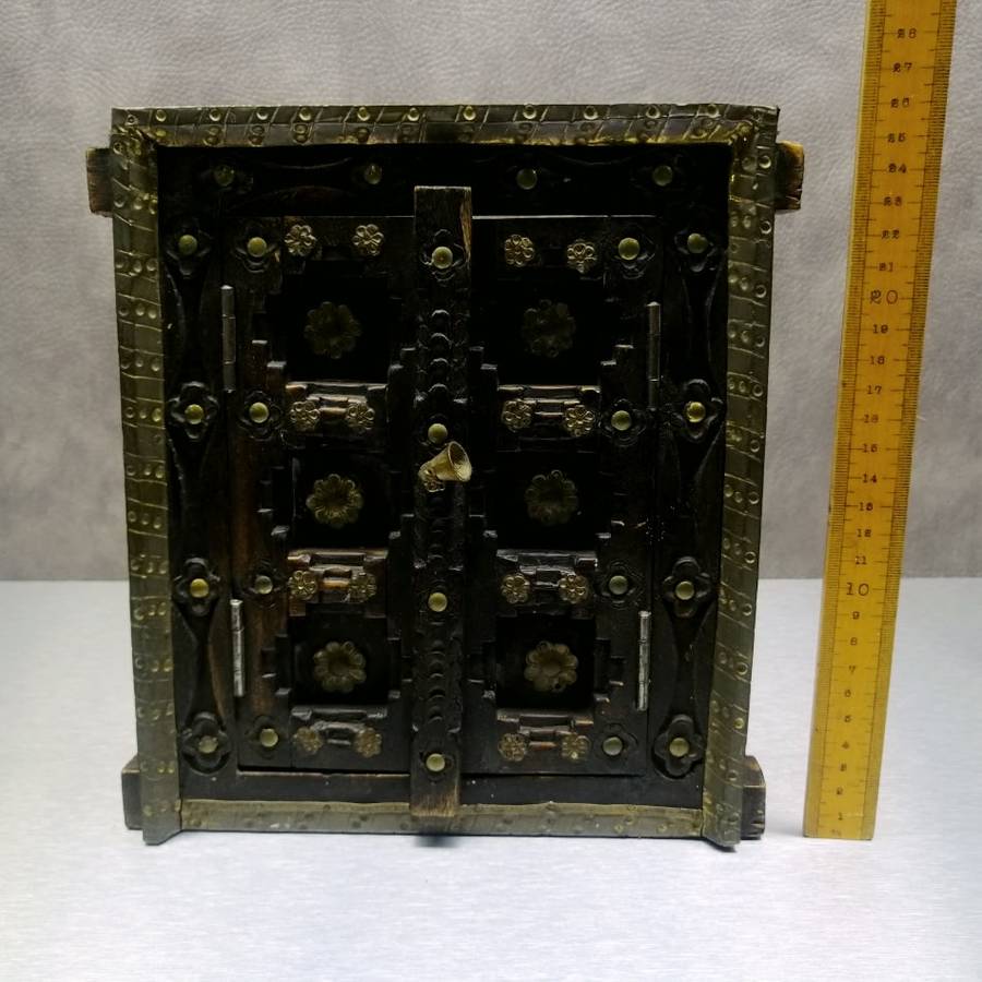 Fantastic!!! Ornamental Decorative Brass and Wood Middle Eastern Display Door!!!