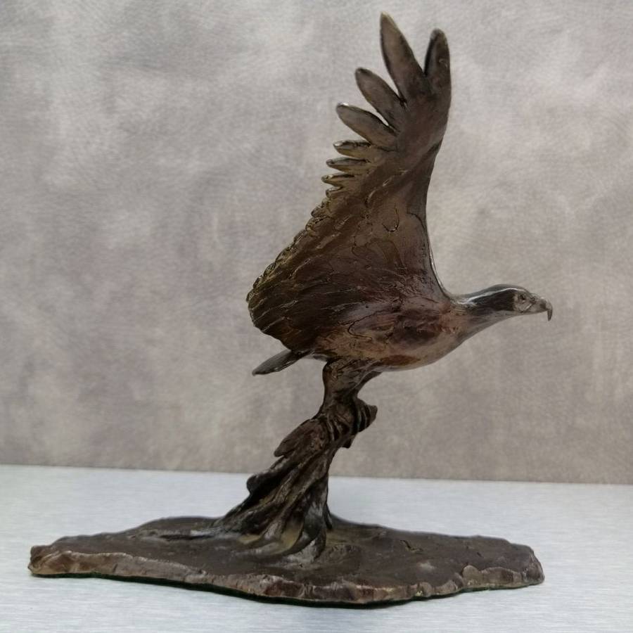 FANTASTIC!!! Solid Bronze David Tomlinson Original No1 Fish Eagle Sculpture!!!