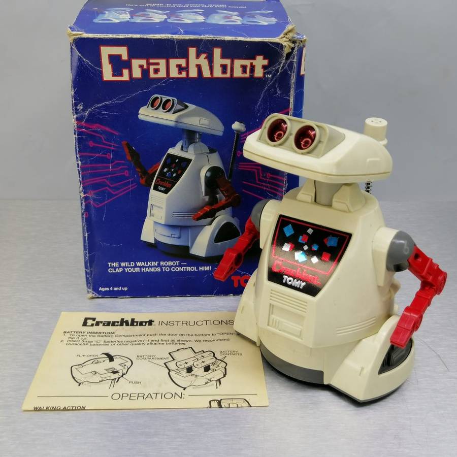 SUPER RARE!!! Original 1985 Boxed, Working, TOMY Crackbot No.5408!!!
