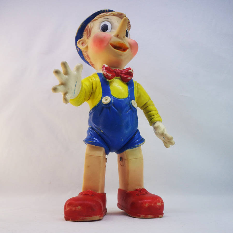 Super Rare!!! LARGE 1960's Rubber Walt Disney Productions Pinocchio, Made in Italy!!! 420mm Tall