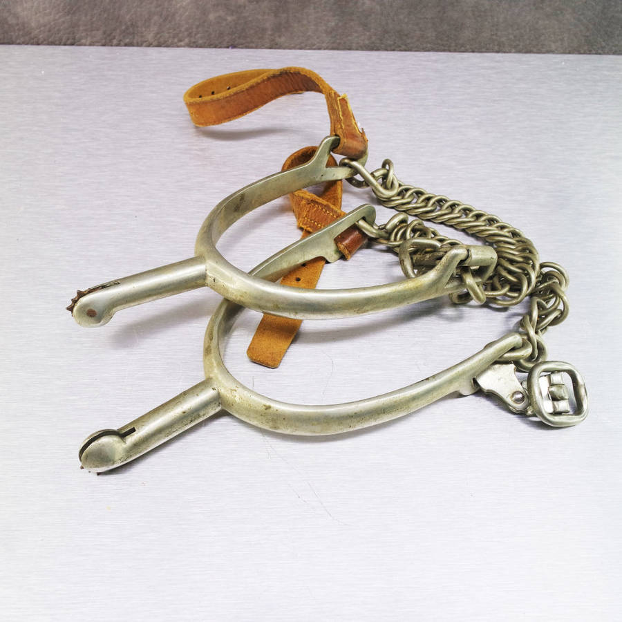 RARE!!! Original Vintage Metal and Leather Cow Boy Spurs!!!