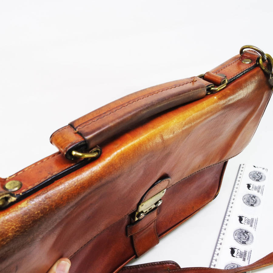 Fantastic!!! Original Genuine Leather Largess Shoulder Briefcase or Laptop Bag!!!