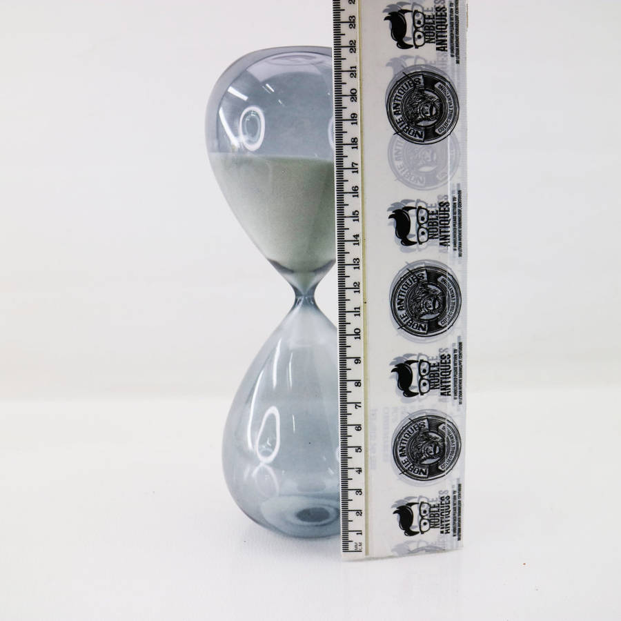 Large Grey/Blue Glass Hourglass!!!
