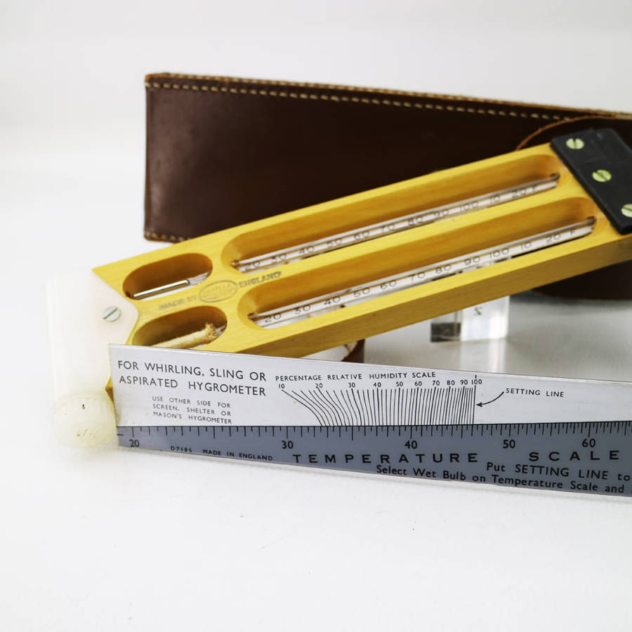 Original Vintage Military WWII British Swing Military Thermometer With Leather Case!!!