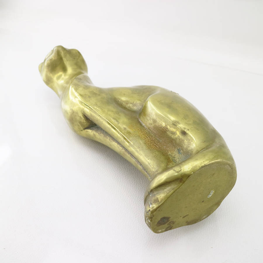 Large Heavy Brass Vintage Stylized Cat Door Stop!!! 320mm Tall!!