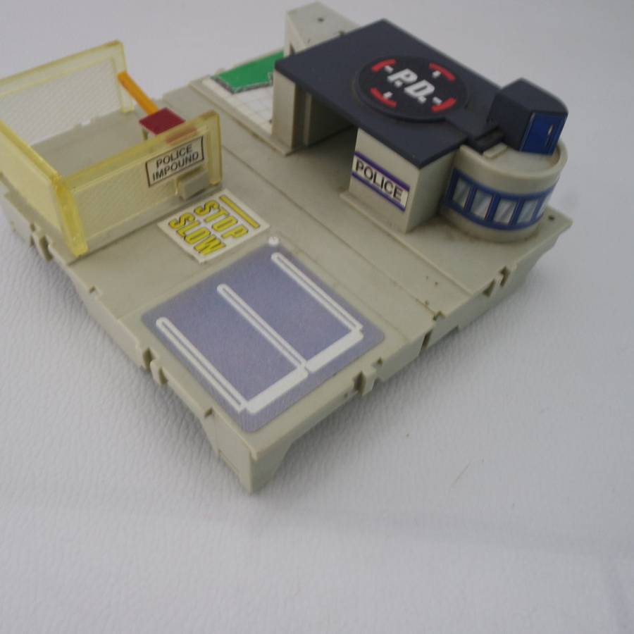 Original 1980's Micromachines Travel City Fold Up Police Impound Play Set!!!