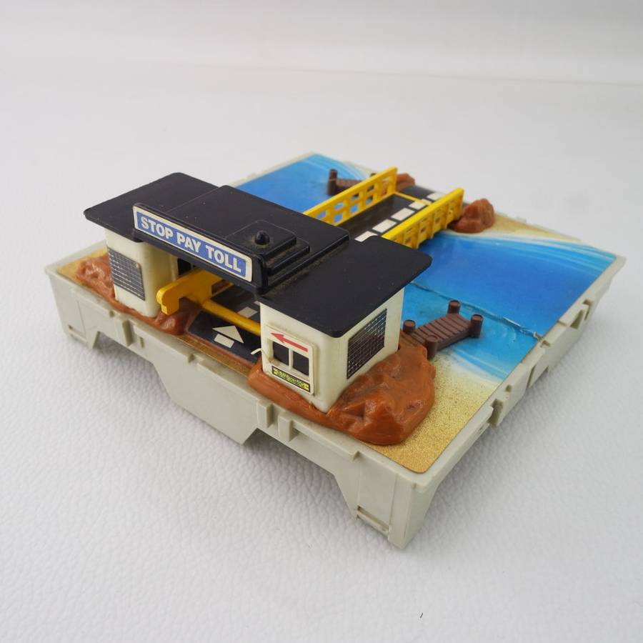 Original 1980's Micromachines Travel City Fold Up Toll Bridge Play Set!!!