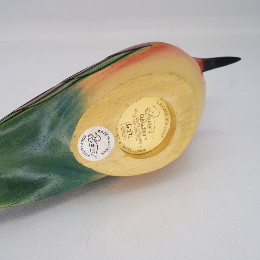 Original Numbered Feathers Gallery Hand Crafted Carmine Bee-Eater!!! 677/2000 (Like New)