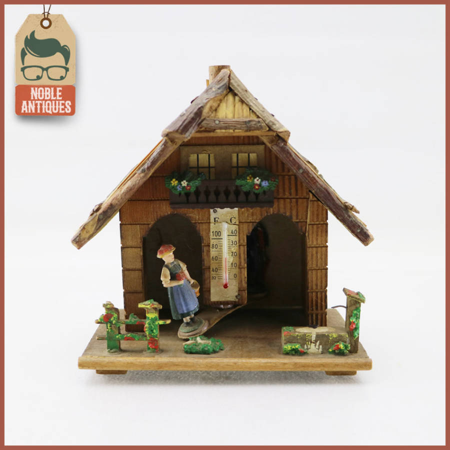 Vintage German Handcrafted Wood Weather House!!!