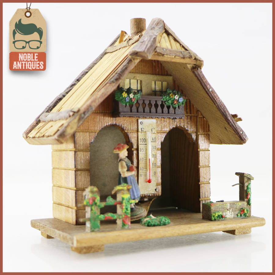 Vintage German Handcrafted Wood Weather House!!!