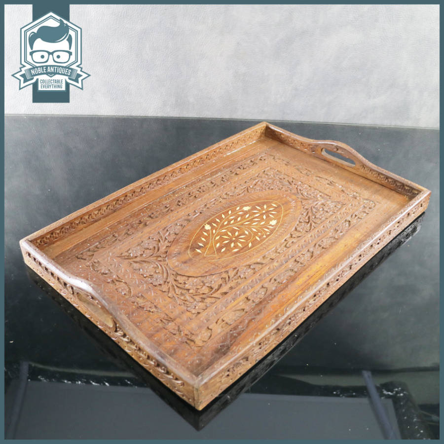 520mm Detailed Handcrafted Rosewood and Bone Inlay Serving Tray!!!