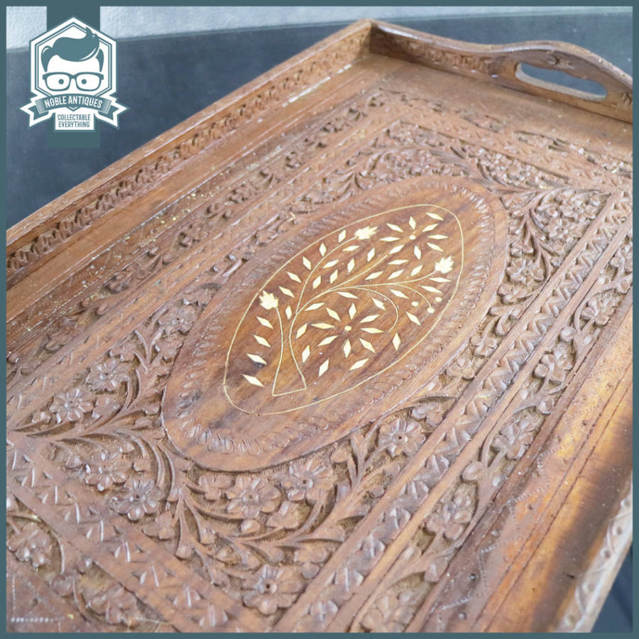 520mm Detailed Handcrafted Rosewood and Bone Inlay Serving Tray!!!