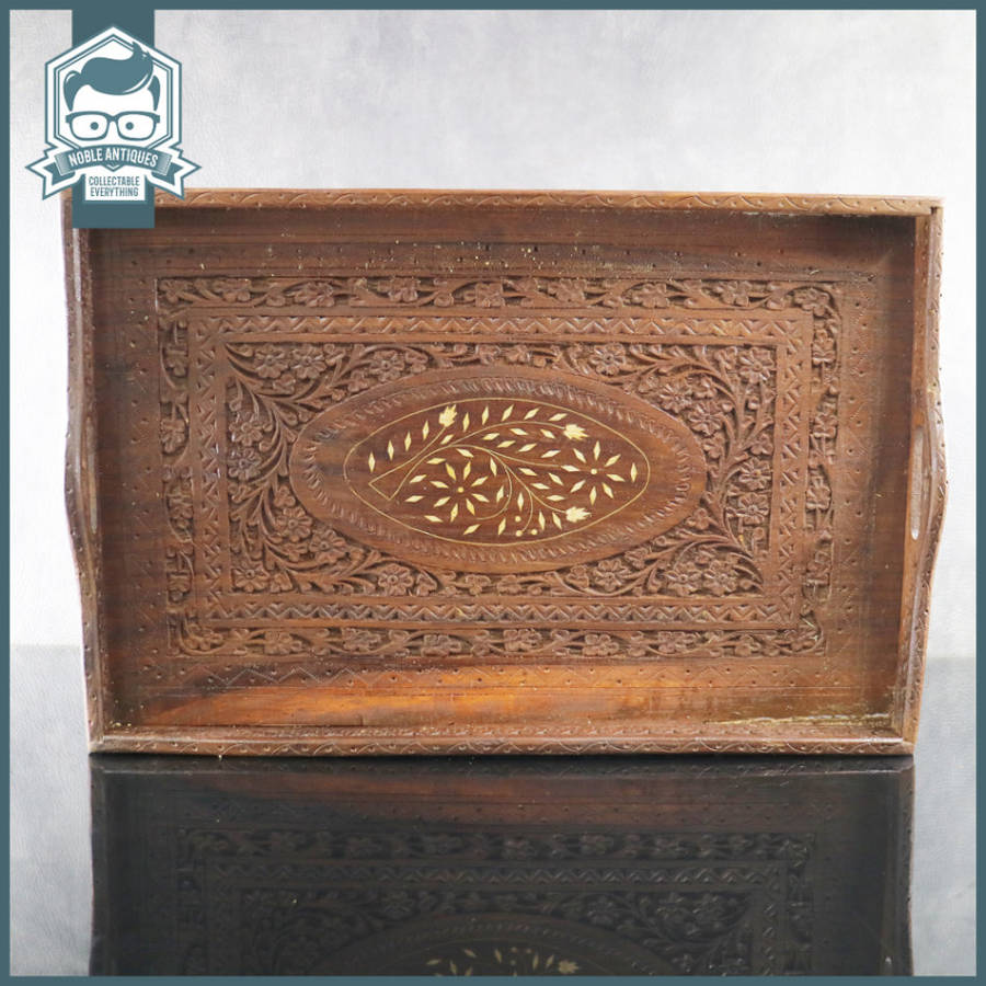 520mm Detailed Handcrafted Rosewood and Bone Inlay Serving Tray!!!