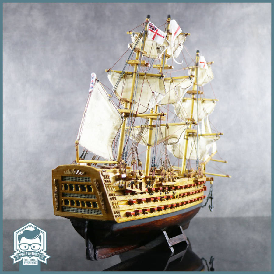 LARGE Highly Detailed 500mm Wood and Brass Handcrafted 1805 Victory Ship!!!