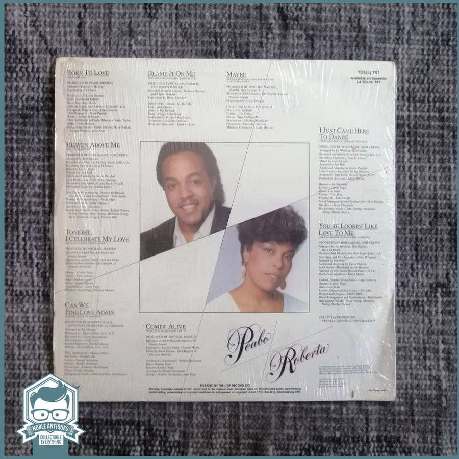 Original Peabo Bryson and Roberta Flack Born to Love LP!!!