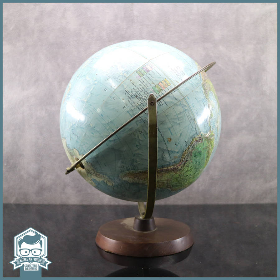 LARGE Vintage Metal Frame Readers Digest World Globe!!!