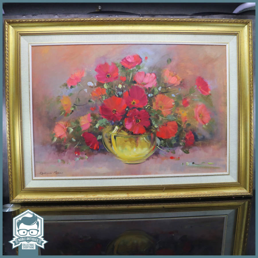 LARGE Listed SA Artist Daphne Kohn Still Life Flowers Oil On Board!!! 1200mm x 900mm
