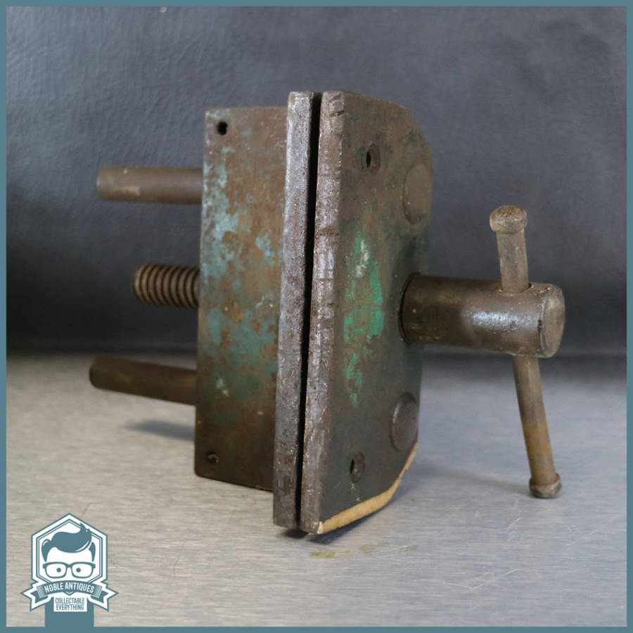 Large Vintage Cast Iron Table Vise!!!