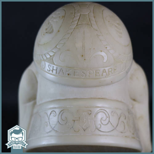SUPER RARE!!! Original John Biccard Crushed Marble Shakespeare Statue on Plinth!!!