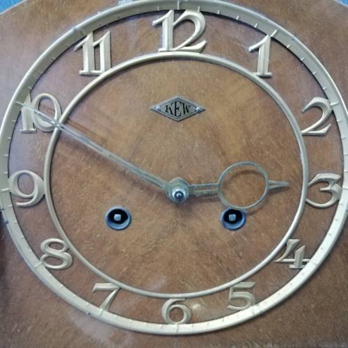 Original Vintage German Juba Mantel Clock, Complete, Not Tested