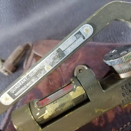 RARE!!! WWII 1943 MILITARY GUNNERS QUADRANT With Leather Carry Case!!!