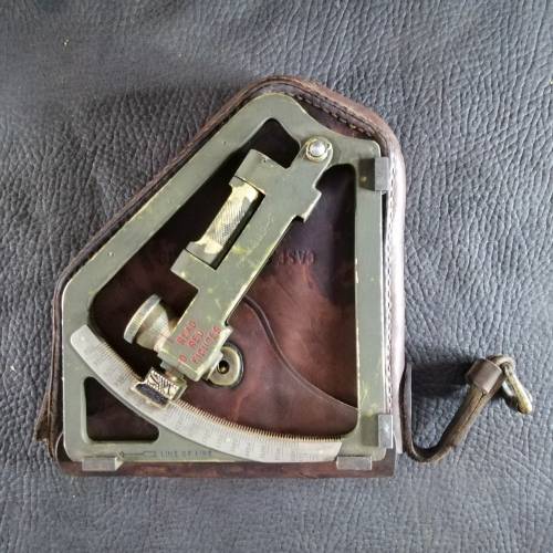 RARE!!! WWII 1943 MILITARY GUNNERS QUADRANT With Leather Carry Case!!!