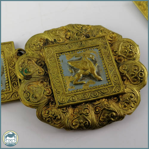 Highly Detailed Pressed Brass Ladies Belt and Buckle!!!