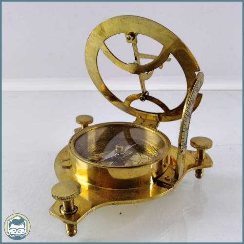 Original Solid Brass Sundial and Compass!!!