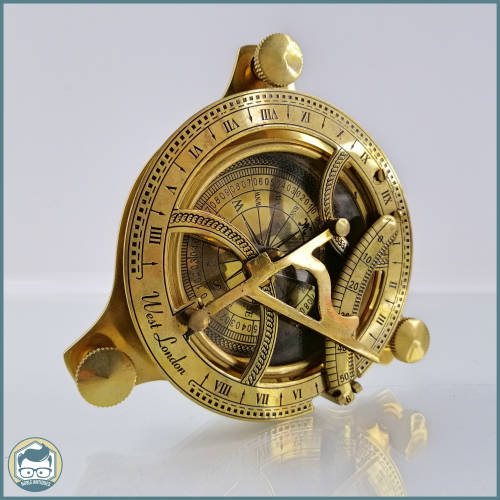 Original Solid Brass Sundial and Compass!!!