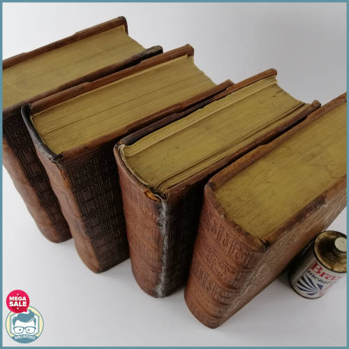 RARE!!! 4 Antique 1907 Leather Bound Historians` History Of The World (Set2)