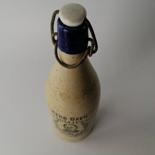 Large Original Glazed P. Sullivan Beaconsfield Herb Beer Stoneware Bottle!!!
